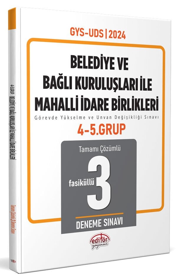 Mahalli İdareler 4-5. Grup Tamamı Çözümlü 3 Deneme Sınavı