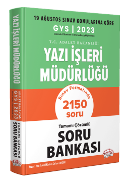 2023 T.C. Adalet Bakanlığı Yazı İşleri Müdürlüğü GYS Tamamı Çözümlü Soru Bankası Editör Yayınevi