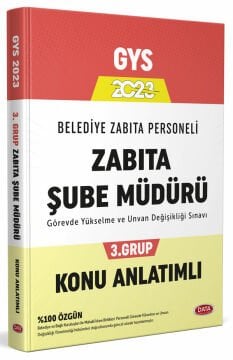 Belediye Zabıta Personeli Zabıta Şube Müdürü 3. Grup Konu Anlatımlı