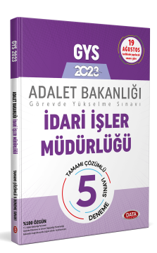 GYS Adalet Bakanlığı İdari İşler Müdürlüğü Çözümlü 5 Deneme Sınavı