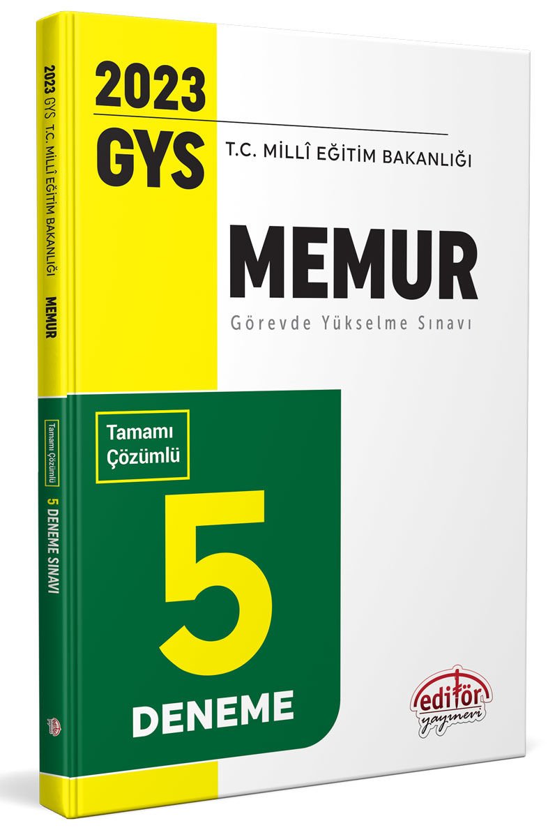 Milli Eğitim Bakanlığı Memur Tamamı Çözümlü GYS 5 Deneme Sınavı Editör Yayınevi