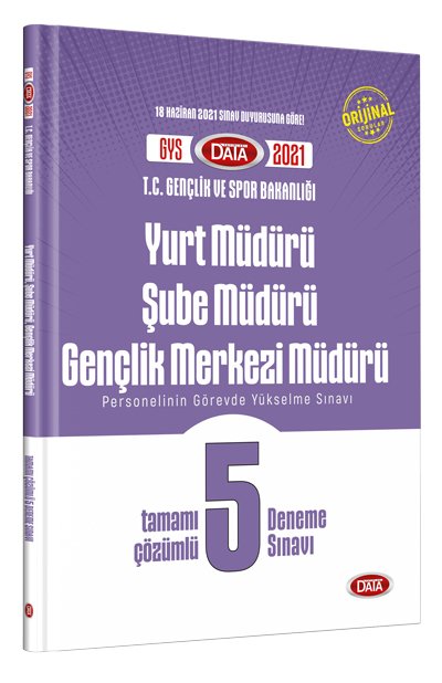 T.C. Gençlik ve Spor Bakanlığı Yurt Müdürü - Şube Müdürü - Gençlik Merkezi Müdürü GYS Tamamı Çözümlü 5 Deneme Sınavı