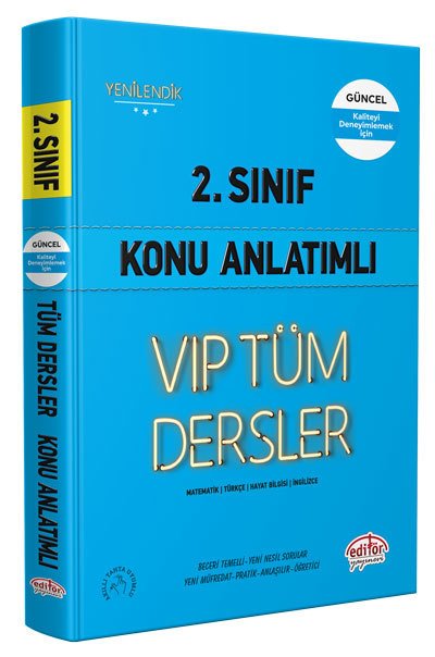 2. Sınıf VIP Tüm Dersler Konu Anlatımlı Mavi Kitap