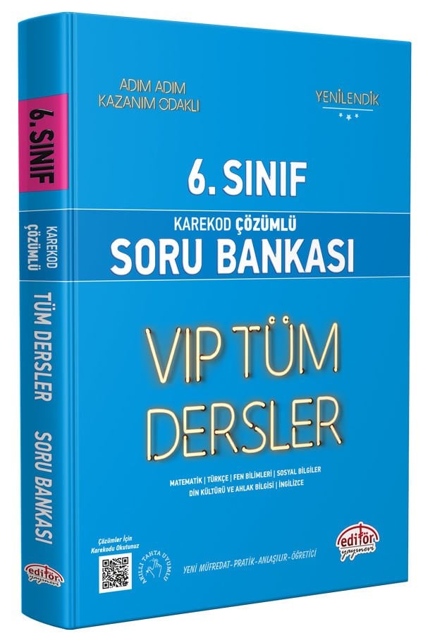 6. Sınıf VIP Tüm Dersler Soru Bankası Mavi Kitap