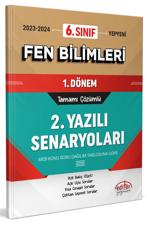 6. Sınıf Fen Bilimleri 1. Dönem Ortak Sınavı 2. Yazılı Senaryoları Tamamı Çözümlü