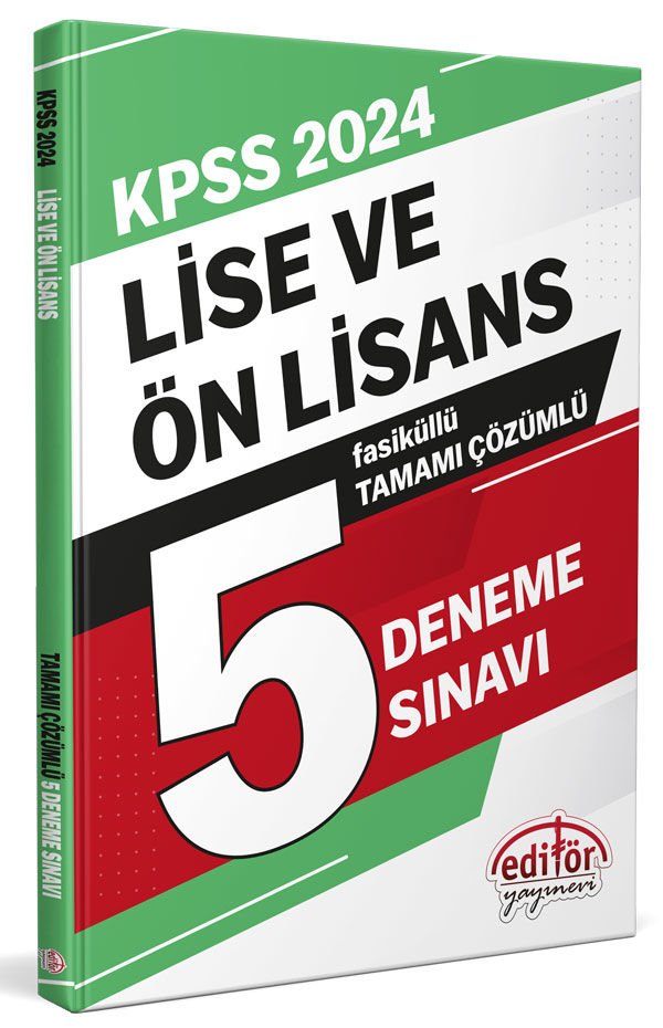 2024 KPSS Lise ve Ön Lisans Tamamı Çözümlü 5 Fasikül Deneme Sınavı