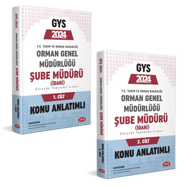 Orman Genel Müdürlüğü Şube Müdürü (İdari) Görevde Yükselme Sınavı Hazırlık Kitabı 1-2