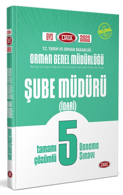 Orman Genel Müdürlüğü Şube Müdürü (İdari) Görevde Yükselme Sınavı Tamamı Çözümlü 5 Deneme