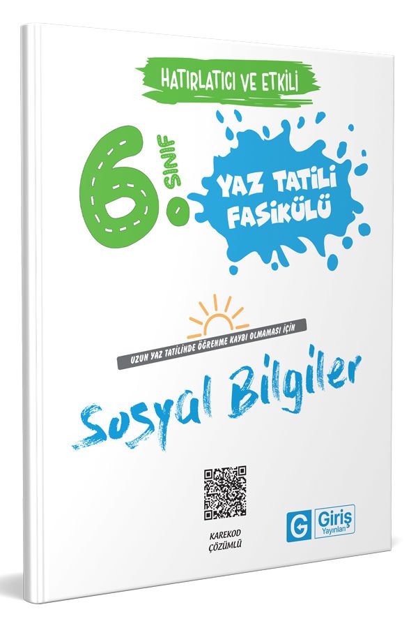 6. Sınıf Sosyal Bilgiler Yaz Tatili Fasikülü - Giriş Yayınları