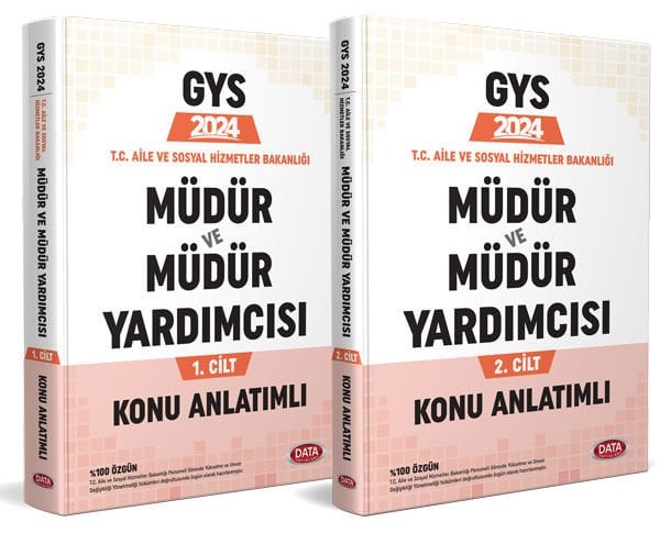 T.C. Aile ve Sosyal Hizmetler Bakanlığı GYS Müdür ve Müdür Yardımcısı Konu Anlatımlı Cilt 1-2