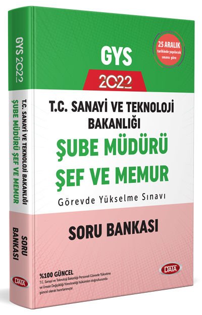 T.C. Sanayi ve Teknoloji Bakanlığı GYS Şube Müdürü - Şef - Memur Soru Bankası