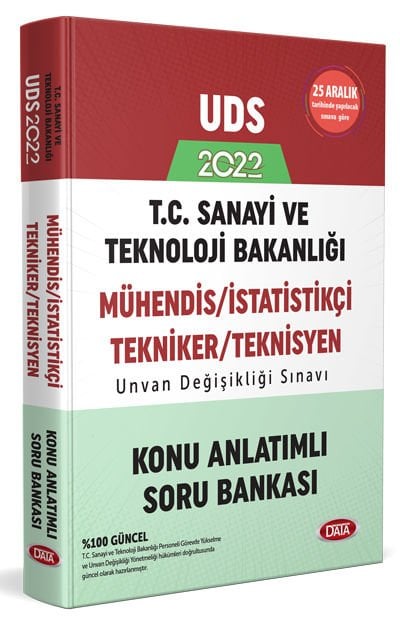 T.C. Sanayi ve Teknoloji Bakanlığı UDS Mühendis - İstatistik - Tekniker - Teknisyen Konu Anlatımlı Soru Bankası