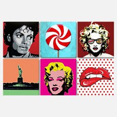 Kendinden Yapışkanlı Pop Art 2 Desenli