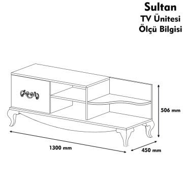 Variant Sultan Tv Ünitesi Ceviz - Beyaz