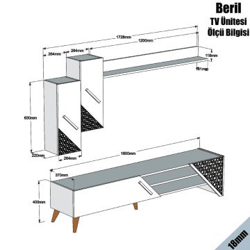 Beril Tv Ünitesi - Ceviz