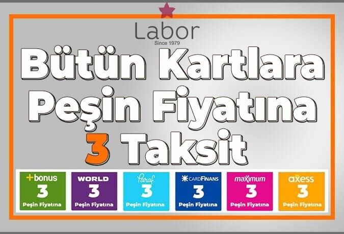 Tüm kredi kartlarına vade farksız 3 taksit