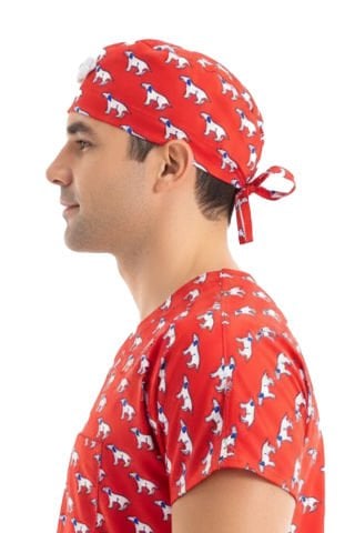 LABOR DRY TOUCH Cerrahi Bone - No:12 Kırmızı Köpek Desenli