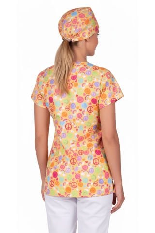 Cerrahi Üst Forma Kadın | Scrubs Tek Üst | Desen 1 (Greys Model) | LABOR Dry Touch Kumaş