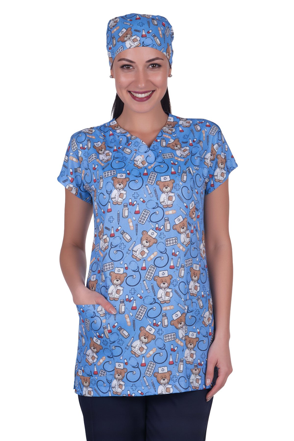 Desenli Tek Üst Bayan Model 3 Dry Touch Kumaş