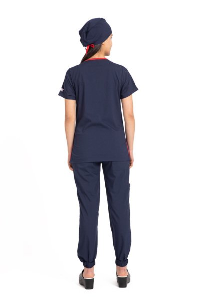 Dr Jogger Scrubs Likralı Koton Kumaş Lacivert Kadın