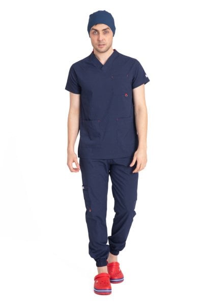 Dr Jogger Scrubs Likralı Koton Kumaş Erkek Lacivert