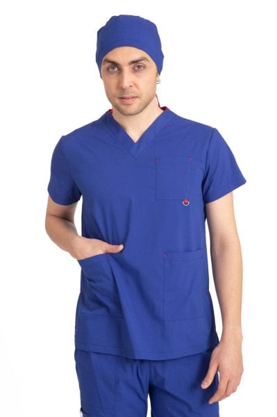 Dr Jogger Scrubs Likralı Koton Kumaş Erkek Saks