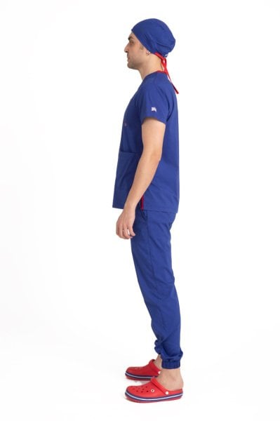 Dr Jogger Scrubs Likralı Koton Kumaş Erkek Saks