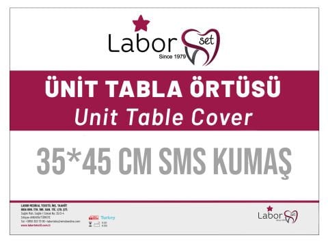 Ünit Tabla Örtüsü 35X45cm 1 Paket 100 Adet Mavi