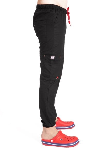 Dr Jogger Scrubs Likralı Koton Kumaş Erkek Siyah