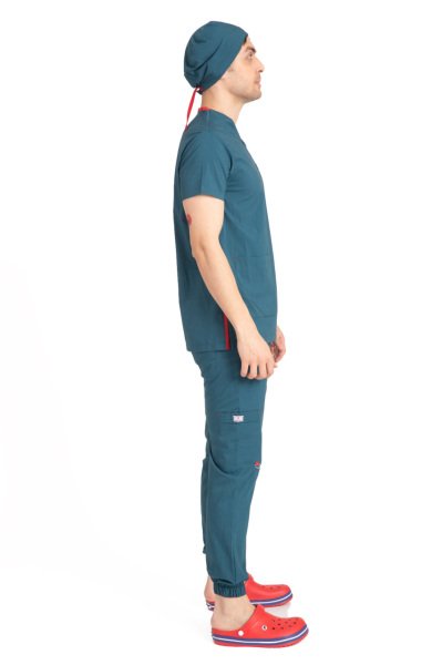 Dr Jogger Scrubs Likralı Koton Kumaş Erkek Petrol Yeşili