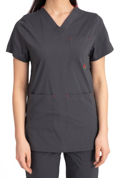 Dr Jogger Scrubs Likralı Koton Kumaş Kadın Füme