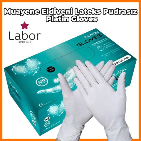 Muayene Eldiveni Lateks Pudrasız Platin Gloves