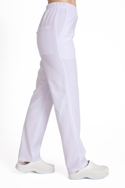 Tesettür hemşire forması beyaz alpaka kumaş tst-01