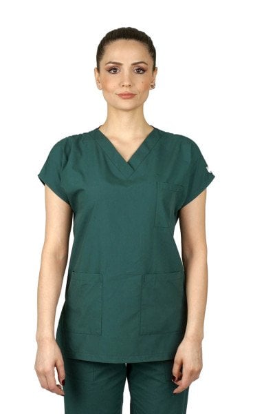 Dr.Greys Modeli Cerrahi Forma Bayan Takım Terikoton Kumaş Haki Yeşil