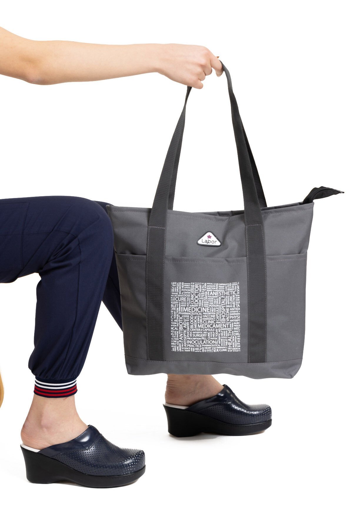 Laborbag antrasit çanta unisex nöbet çantası