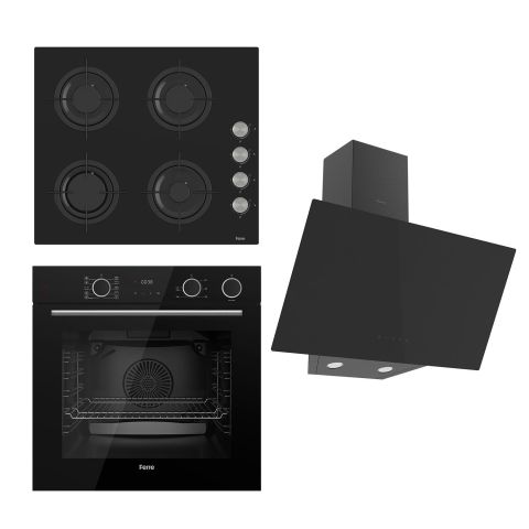 Ferre STEAMART&FRYART Serisi Buharlı Pişirme Siyah Set (CS205 + XE64CS +D077 )