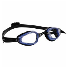 MP Michael Phelps K180 Şeffaf Cam - Mavi/Siyah Çerçeve - Siyah Etek Yüzücü Gözlüğü