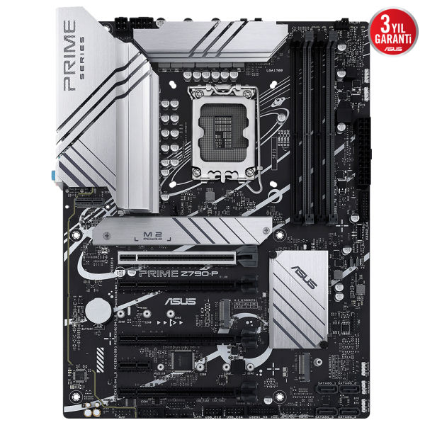 ASUS PRIME Z790-P INTEL Z790 LGA1700 4xDDR5 7200MHZ 1xDP 1xHDMI 3xM2 USB3.2 AURA RGB 2.5GBİT LAN ATX ASUS 5X PROTECTION III ARMOURY CRATE AI SUİTE 3