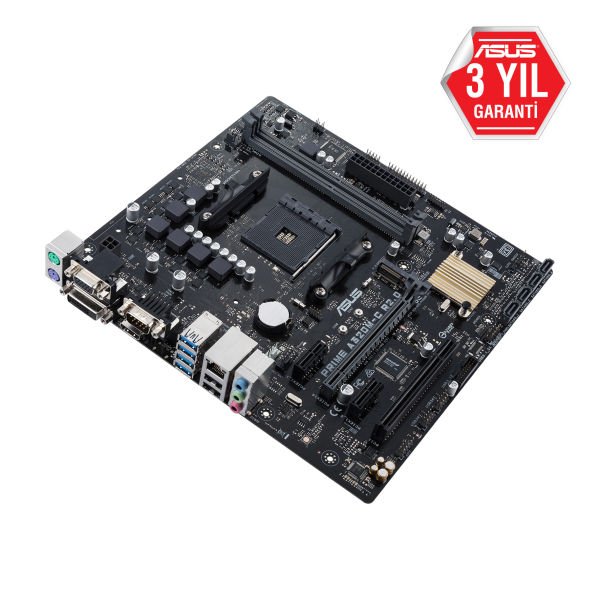 ASUS PRIME A320M-C R2.0 A320 2xDDR4 VGA+DVI+HDMI+COM 16X 1xM2 AM4 ANAKART