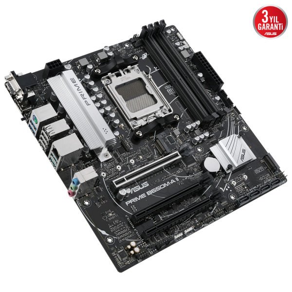 ASUS PRIME B650M-A II AMD B650 AM5 DDR5 6400 DP HDMI VGA 2X M2 USB3.2 AURA RGB 2.5Gbit LAN mATX ASUS 5X PROTECTION III BIOS FLASGBACK