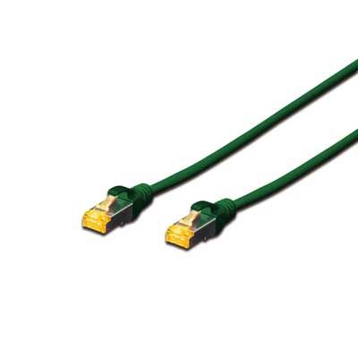 DIGITUS DK-1644-A-0025/G 25CM S/FTP CAT6A PATCH KABLO YEŞİL Halogenfree, Cu, AWG 26/7