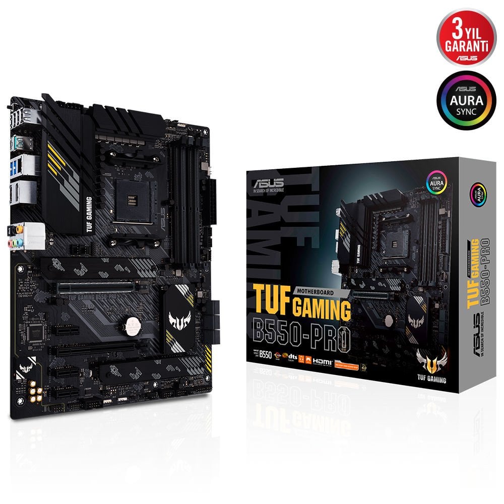 ASUS TUF GAMING B550-PRO 4xDDR4 HDMI+DP 2xM.2 AM4 ANAKART
