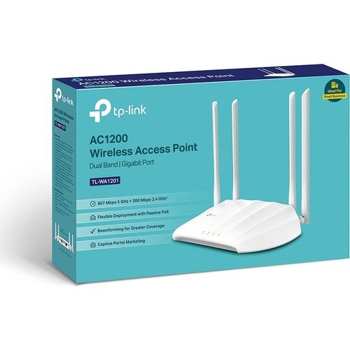 TP-LINK TL-WA1201 300+867MBPS 1PORT 4 ANTEN 2.4/5GHz INDOOR ACCESS POINT