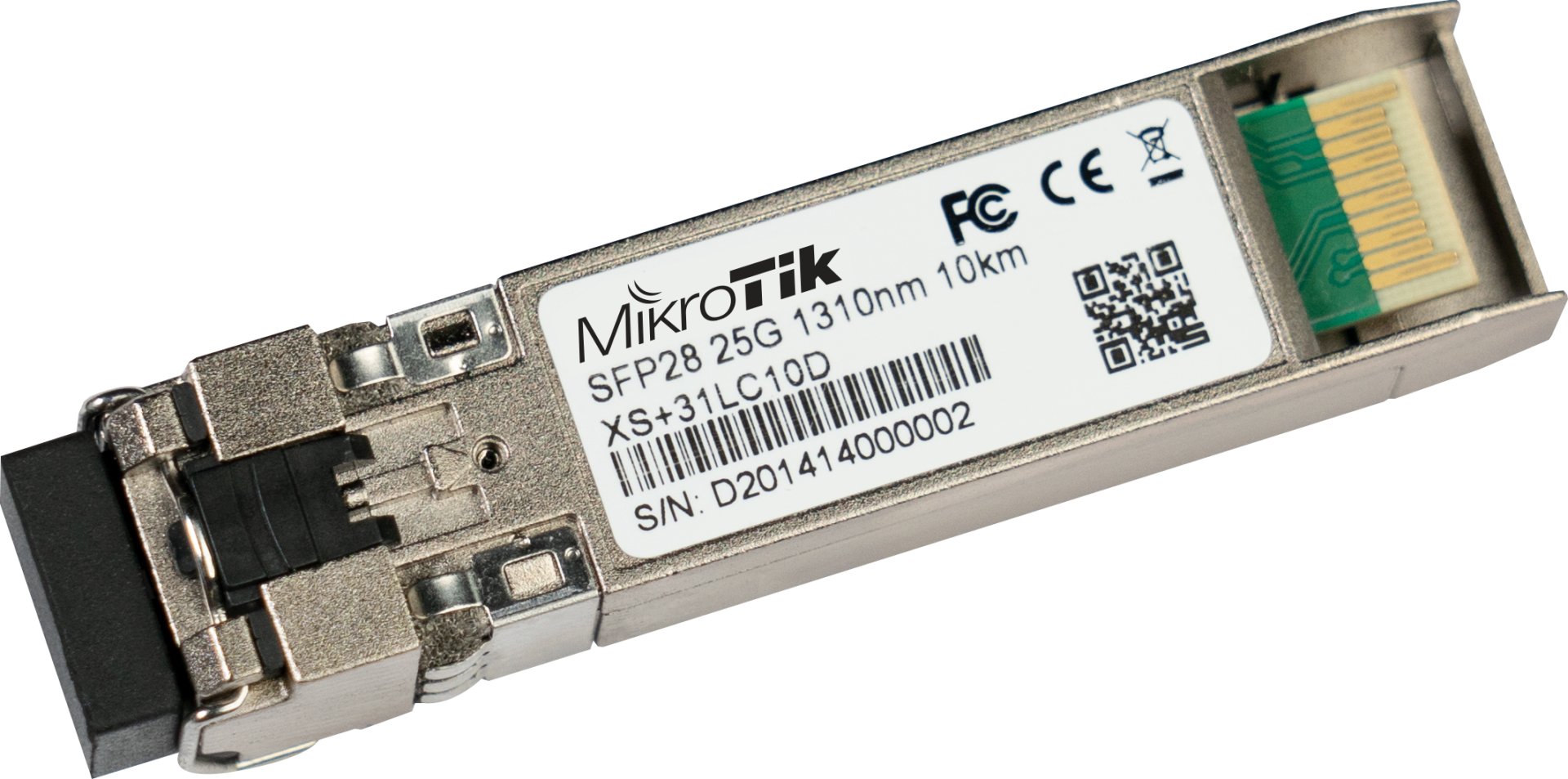 XS+31LC10D 25/10/1Gbit SFP28 Modül Mikrotik Single Mode 10km 1310nm