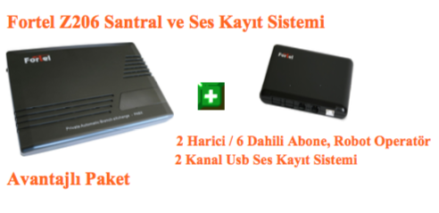 Fortel Z206 Santral ve Ses Kayıt Cihazı (kampanyalı)