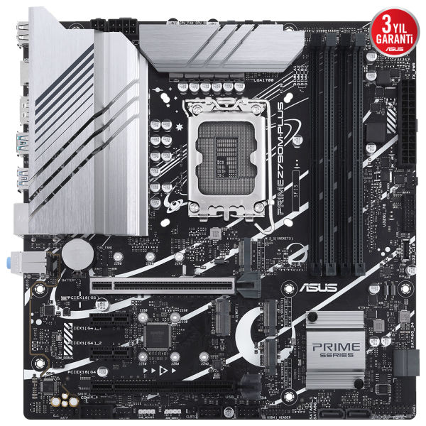 ASUS PRIME Z790M-PLUS Intel Z790 LGA1700 4xDDR5 7200MHZ 1xDP 1xHDMI 3xM2 USB3.2 AURA RGB mATX ASUS 5X PROTECTION III ARMOURY CRATE AI SUITE 3