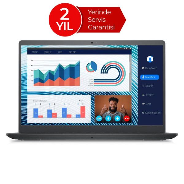 DELL VOSTRO 3420 I5-1235U 8GB 256GB SSD 14'' FHD FREEDOS NOTEBOOK, 1x8GB, 2xRamSlot, Type-C, NVMe, Ethernet, 2 Yıl Yerinde Garanti