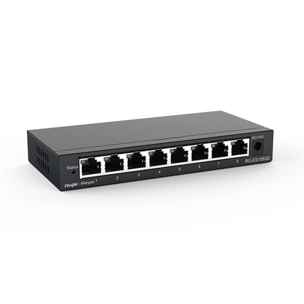 Reyee RG-ES205GC-P 5 Portlu, 10/100/1000 Gigabit, Yönetilebilir Switch, 4 Port PoE+ (54W)