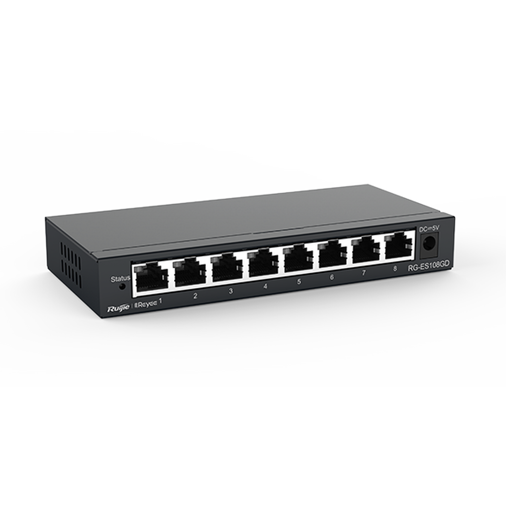 Reyee RG-ES205GC-P 5 Portlu, 10/100/1000 Gigabit, Yönetilebilir Switch, 4 Port PoE+ (54W)