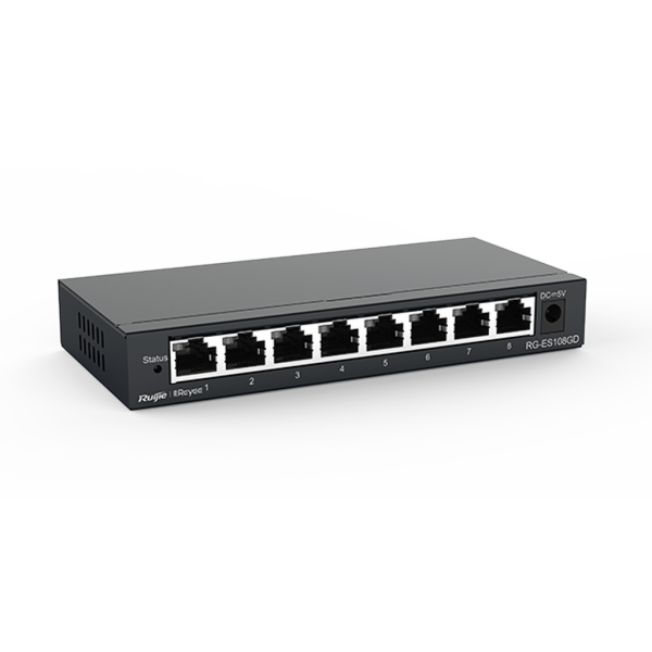 Reyee RG-ES205GC-P 5 Portlu, 10/100/1000 Gigabit, Yönetilebilir Switch, 4 Port PoE+ (54W)